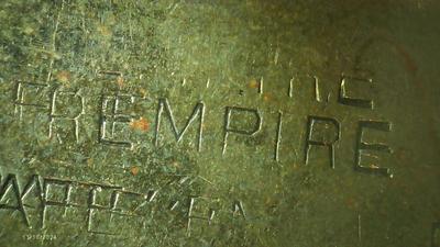 CAFE EMPIRE-Rogers & Hamilton A1, hotel plate stamped "CAFE EMPIRE"