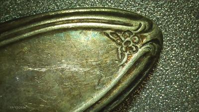 2 New England Silver Plate iced tea spoons.
