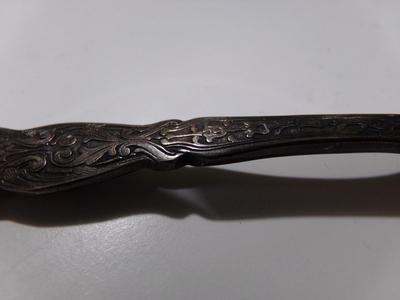 Rogers Pat. July 9,07 silver plate Alhambra pattern. old Soup spoon.