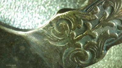 Rogers Pat. July 9,07 silver plate Alhambra pattern. old Soup spoon.