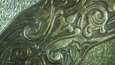 Rogers Pat. July 9,07 silver plate Alhambra pattern. old Soup spoon.