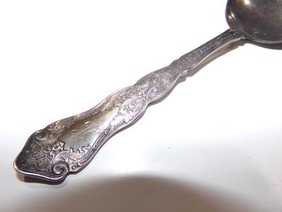 Rogers Pat. July 9,07 silver plate Alhambra pattern. old Soup spoon.