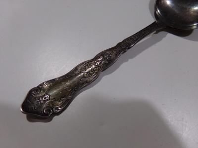 Rogers Pat. July 9,07 silver plate Alhambra pattern. old Soup spoon.