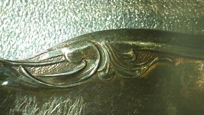Rogers Pat. July 9,07 silver plate Alhambra pattern. old Soup spoon.