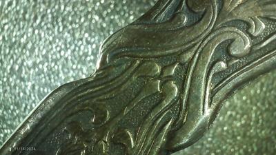 Rogers Pat. July 9,07 silver plate Alhambra pattern. old Soup spoon.