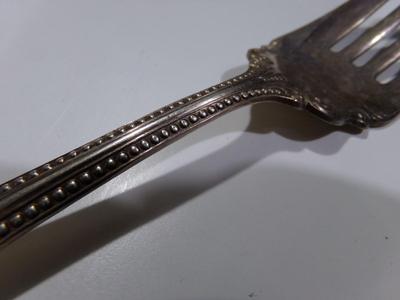 Extra Plate (no name?) silver plate serving fork or heavy dinner