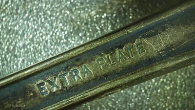 Extra Plate (no name) fancy spoon, silver plate.