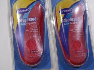 2 pair Dr. Scholl's Advantage arch supports for women