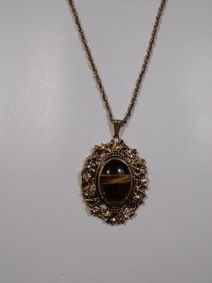 Necklace, tiger eye stone for Christmas