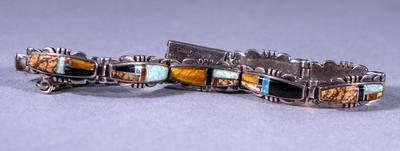 INLAID STONE STERLING BRACELET