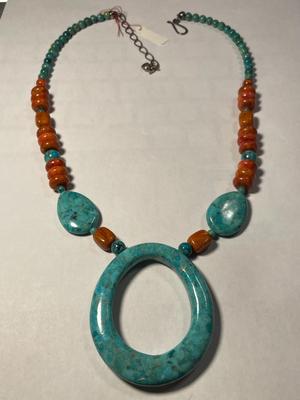 DTR Jay King New Never Worn Condition Exquisite Fancy Turquoise Necklace Adjustable Size 19-21" Long as Pictured.