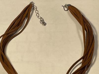 DTR Jay King New Never Worn Condition Exquisite Sterling Silver Cross Necklace Adjustable Size 17-20" Long on Suede Multi Strands as...