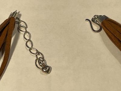 DTR Jay King New Never Worn Condition Exquisite Sterling Silver Cross Necklace Adjustable Size 17-20" Long on Suede Multi Strands as...