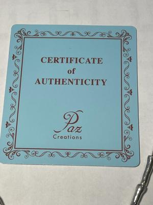 New Never Worn "PAZ CREATIONS" Scarce Roman Glass Sterling Silver Necklace 16-18" Adjustable as Pictured. FREE DOMESTIC...