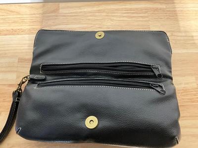 Crossbody purse, clutch, lipstick