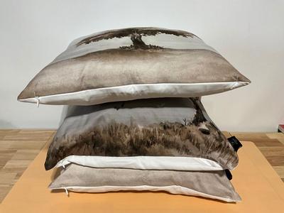 Three throw pillows by Phantoscope 16x16
