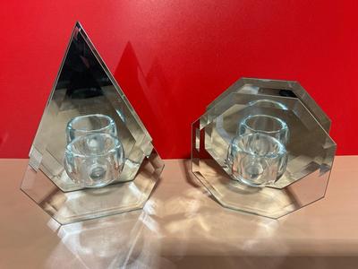 Vintage Mirrored Candle Holders