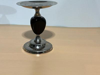 3 Silver/Gem Candle Holders