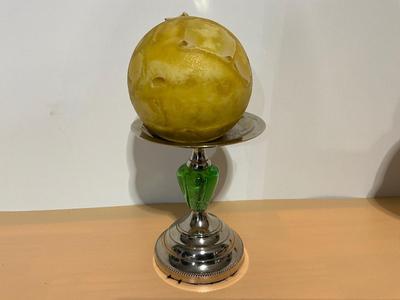 3 Silver/Gem Candle Holders