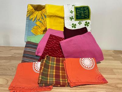 Kitchen towel and handmade pot holders