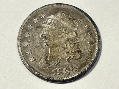 1835 VERY FINE CONDITION CAPPED BUST HALF DIME AS PICTURED. FREE DOMESTIC SHIPPING.