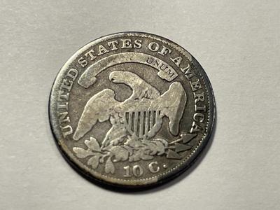 1832 GOOD CONDITION CAPPED BUST TEN CENT PIECE TYPE COIN AS PICTURED. FREE SHIPPING.