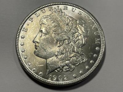 1902-O UNCIRCULATED CONDITION MORGAN SILVER DOLLAR AS PICTURED. FREE DOMESTIC SHIPPING.