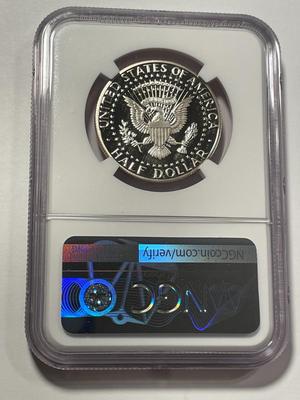 NGC CERTIFIED 1989-S PROOF-70 ULTRA CAMEO CLAD KENNEDY HALF DOLLAR AS PICTURED. FREE SHIPPING.