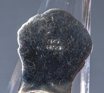 STERLING SILVER SHELL TEA CADDY SPOON