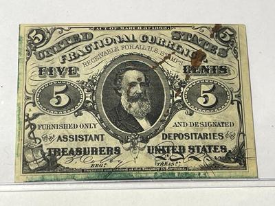 (13) Civil War Era Fractional Currency Banknotes Preowned from an Estate Cleanout Circulated-Nice Circulated Conditions as Pictured.