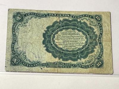 (13) Civil War Era Fractional Currency Banknotes Preowned from an Estate Cleanout Circulated-Nice Circulated Conditions as Pictured.