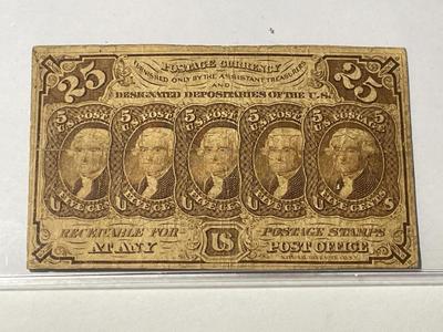 (13) Civil War Era Fractional Currency Banknotes Preowned from an Estate Cleanout Circulated-Nice Circulated Conditions as Pictured.