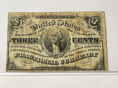 (13) Civil War Era Fractional Currency Banknotes Preowned from an Estate Cleanout Circulated-Nice Circulated Conditions as Pictured.