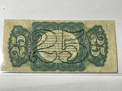 (13) Civil War Era Fractional Currency Banknotes Preowned from an Estate Cleanout Circulated-Nice Circulated Conditions as Pictured.