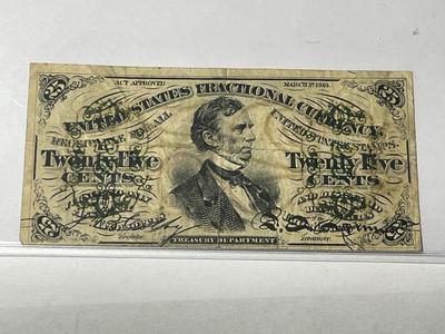 (13) Civil War Era Fractional Currency Banknotes Preowned from an Estate Cleanout Circulated-Nice Circulated Conditions as Pictured.