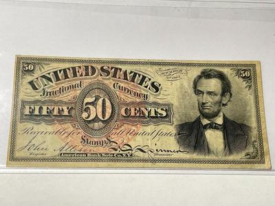 (13) Civil War Era Fractional Currency Banknotes Preowned from an Estate Cleanout Circulated-Nice Circulated Conditions as Pictured.