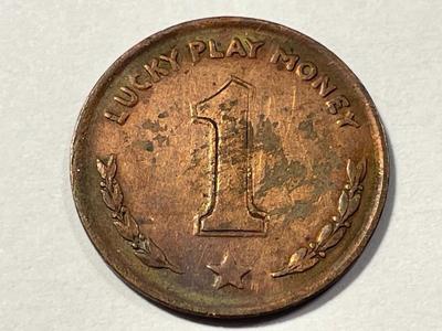FRANKLIN D ROOSEVELT c1930's Mini Lucky Play Money Token Smaller than a Dime Size as Pictured. FREE DOMESTIC SHIPPING.