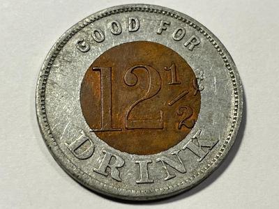 Scarce "The Lobby Bar" Nogales, Arizona Good For 12.5c Token in Good Condition. FREE DOMESTIC SHIPPING.