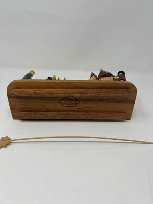 Hand Carved Wood Creche From Philippines