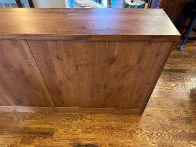 VERY NICE 4 DOOR GLASS DISPLAY CABINET