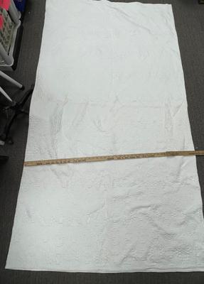 White Paisley Cotton Quilt 82" x 64"