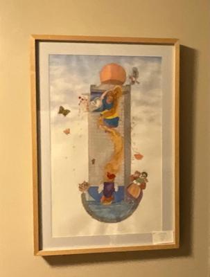 Rapunzel Watercolor Framed Art by Carolyn Rex