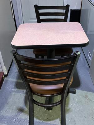 Table and two chairs (from Taco John’s)