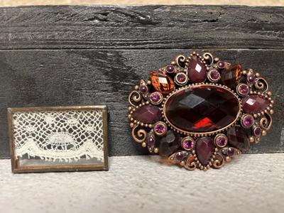 Imported ivory jewelry, brooches