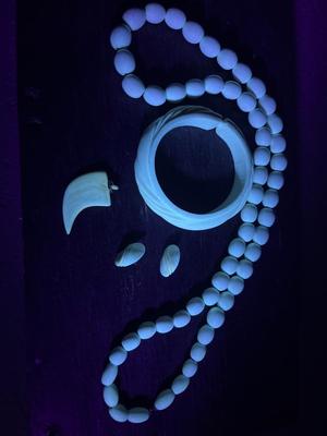 Imported ivory jewelry, brooches