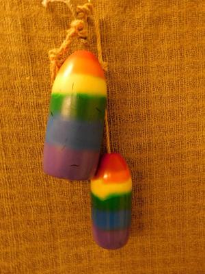 Vintage Foam Rainbow Lobster Trap Floats 11"/13"