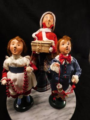 Lot of 3 Byers Choice Carolers 12.5"/10"