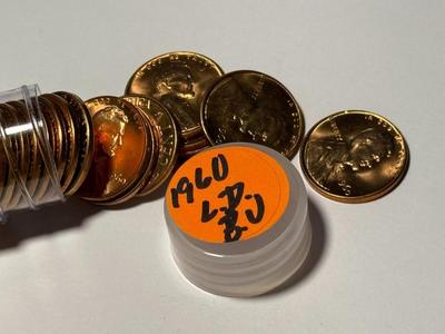 1960-P LARGE DATE CHOICE BU RED LINCOLN CENT ROLL OF 50 COINS (ROLL #10). FREE DOMESTIC SHIPPING.