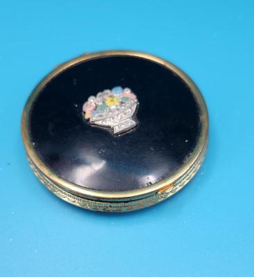 Black Enamel Vintage Compact