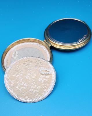 Black Enamel Vintage Compact